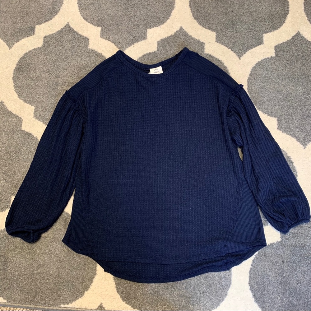 🔴 Knox Rose Waffle Knit Ruffle Sweater